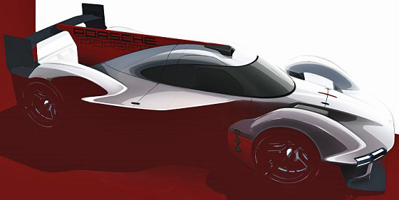 Porsche LMDh prototype tekening 20 rv